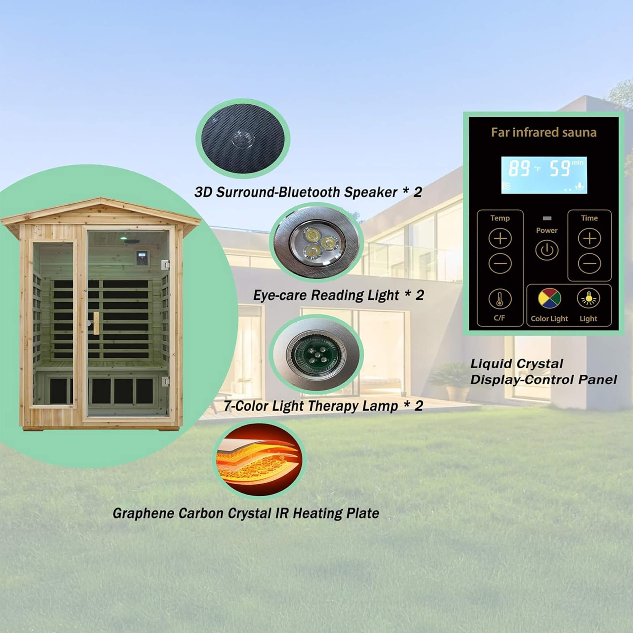 Thermora Vexa 2-Person Outdoor Infrared Sauna