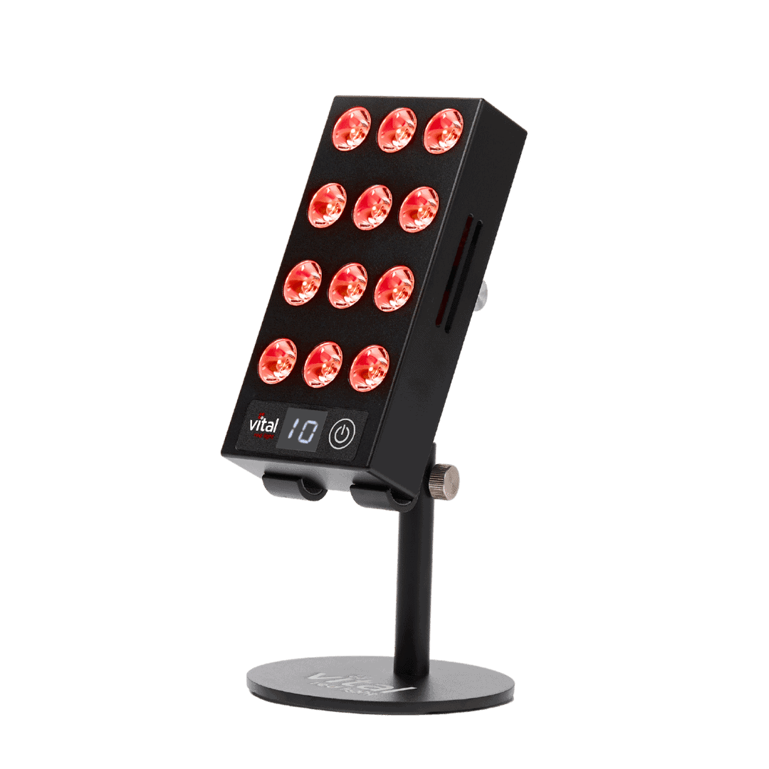 Vital Charge Portable Red Light Therapy Device – Rechargeable Handheld Red & Near-Infrared Light