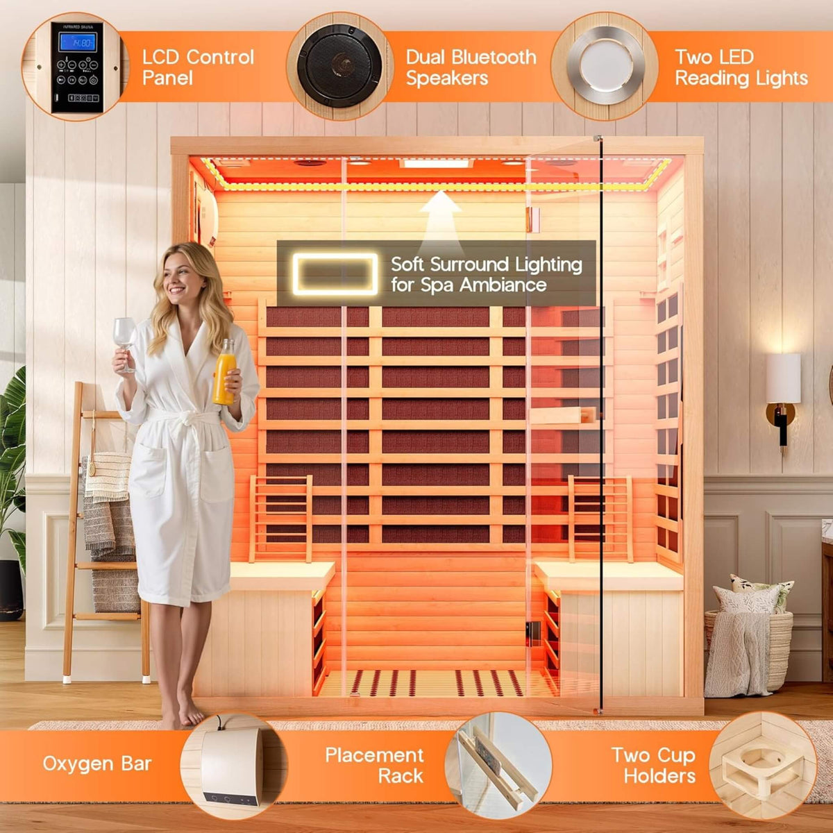 Thermora Seville 4-Person Infrared Sauna