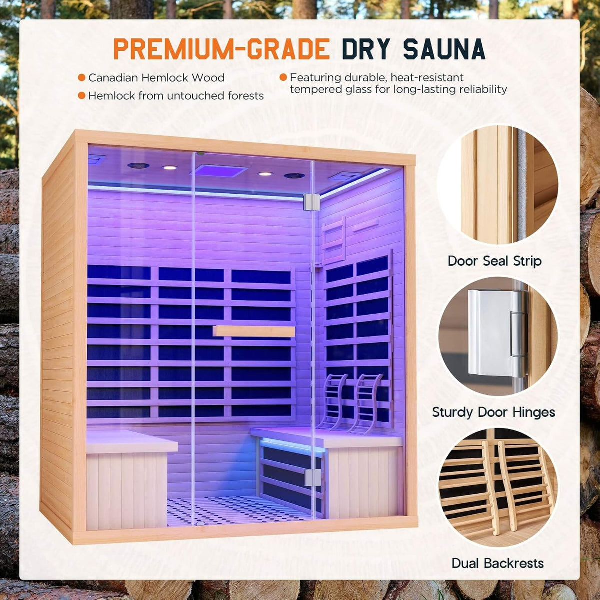 Thermora Seville 4-Person Infrared Sauna