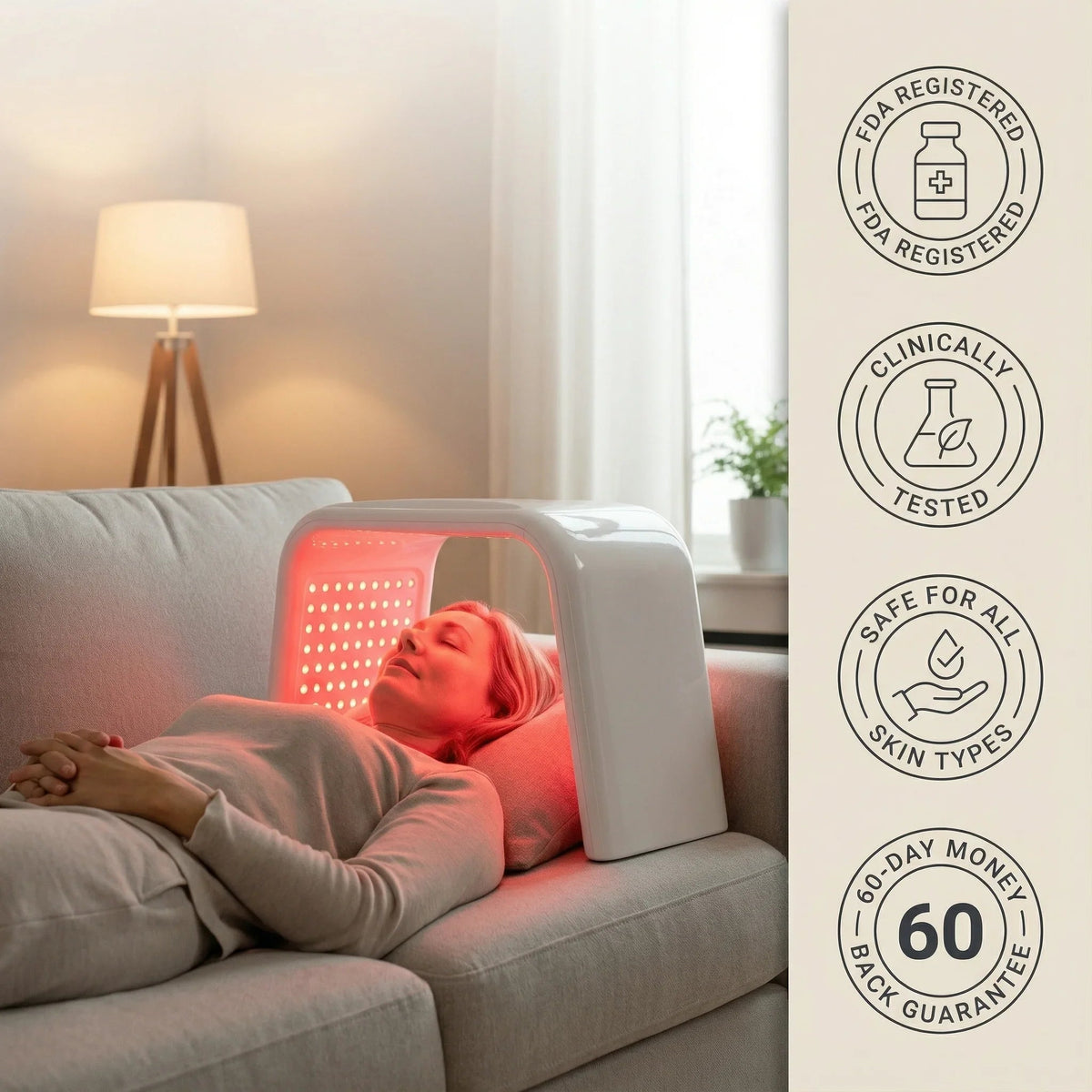Nicebeam LED Light Therapy Time Machine for Face & Full Body