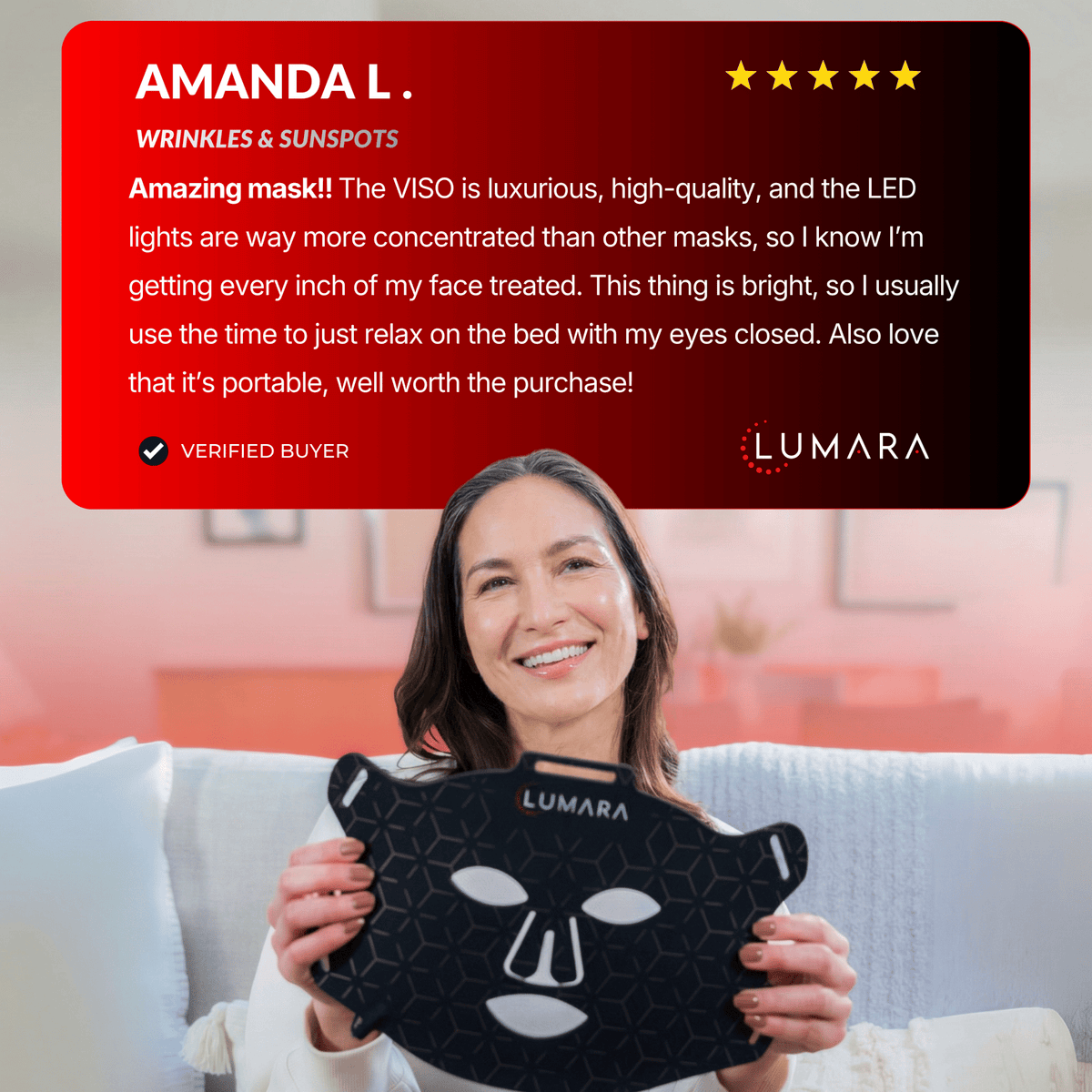 Lumara VISO Red Light Therapy Mask | FDA 510(k) Cleared