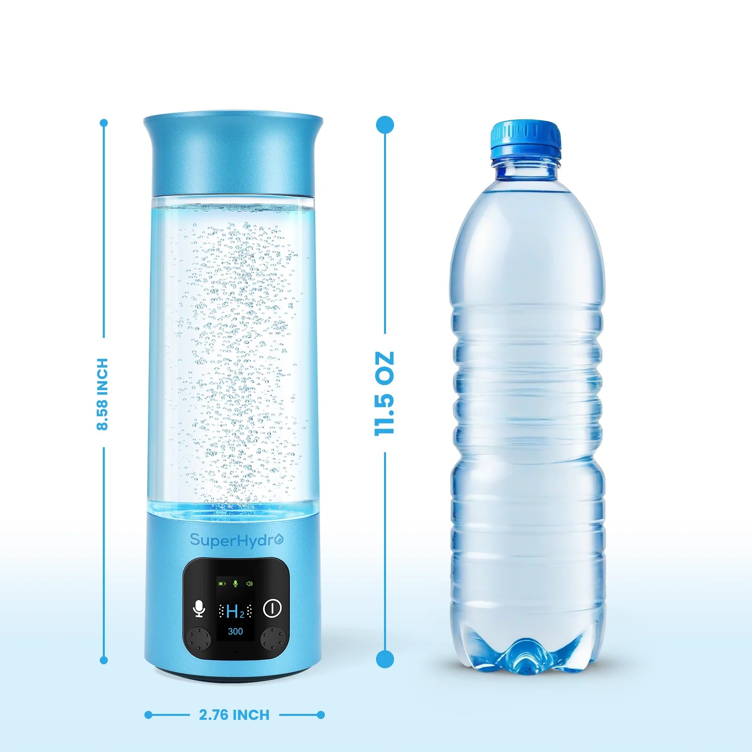 Hydrogen Water Bottle Blue