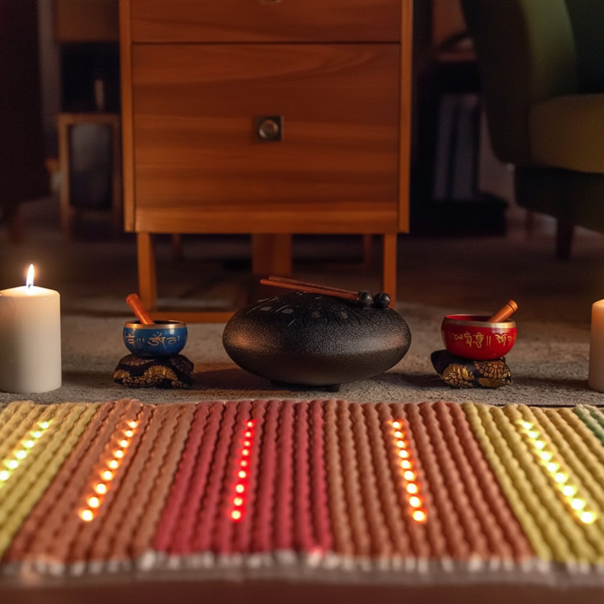 Rainbow Chakra PEMF Infrared Mat — Multi-Therapy Recovery System
