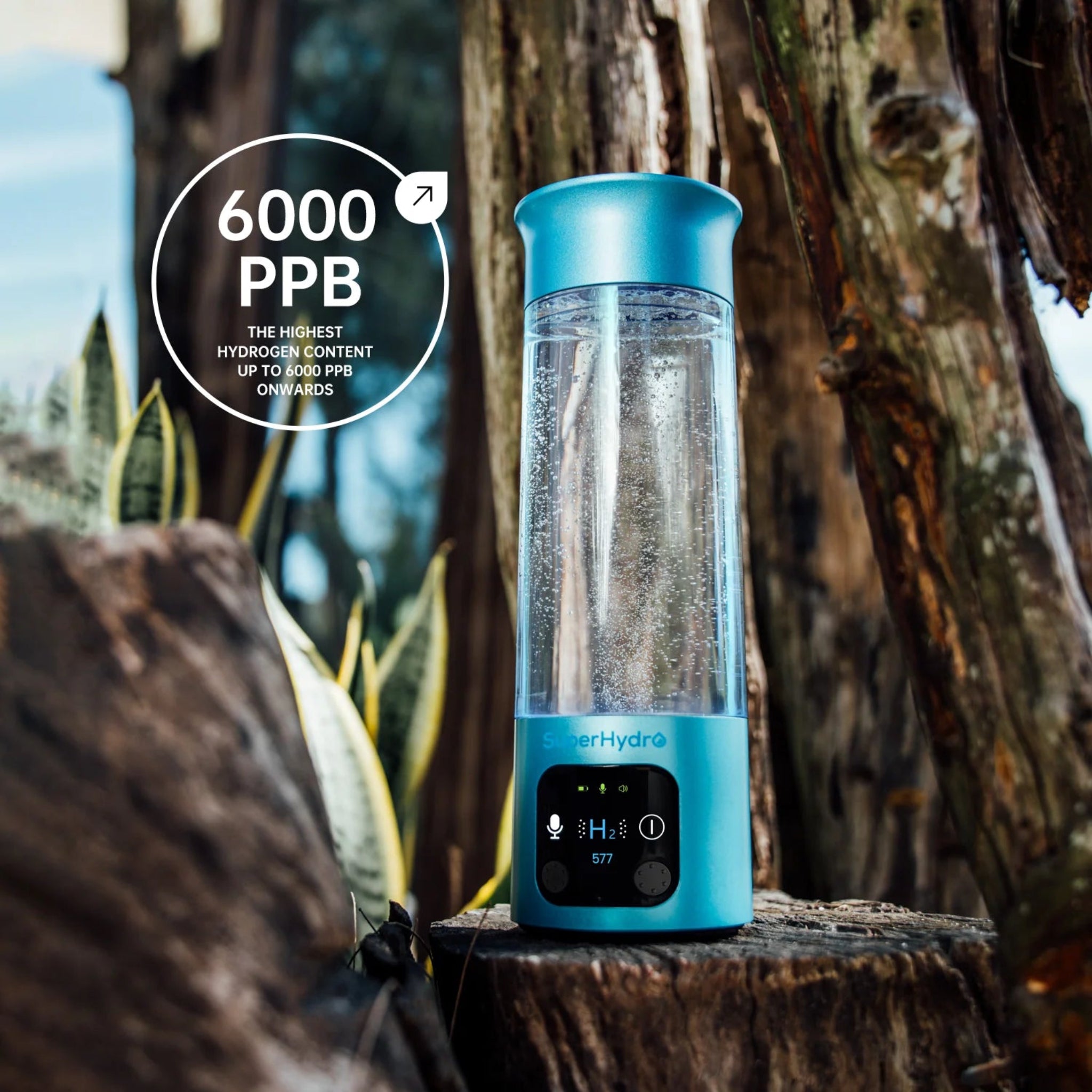 Hydrogen Water Bottle Blue