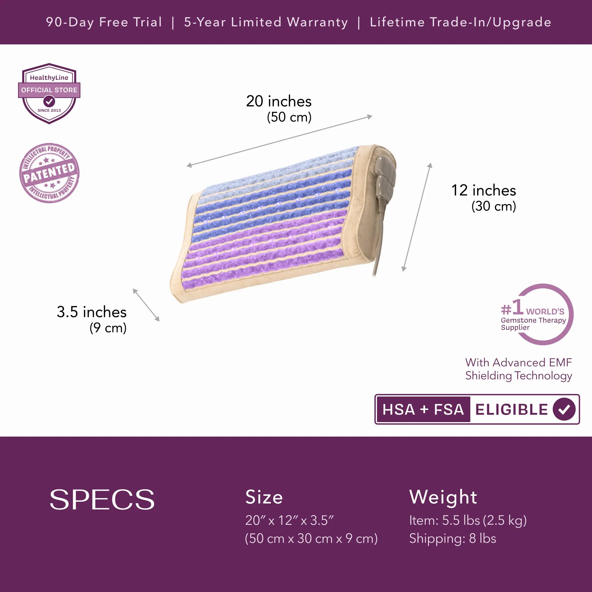 Infrared Therapy Pillow -Rainbow Chakra Series