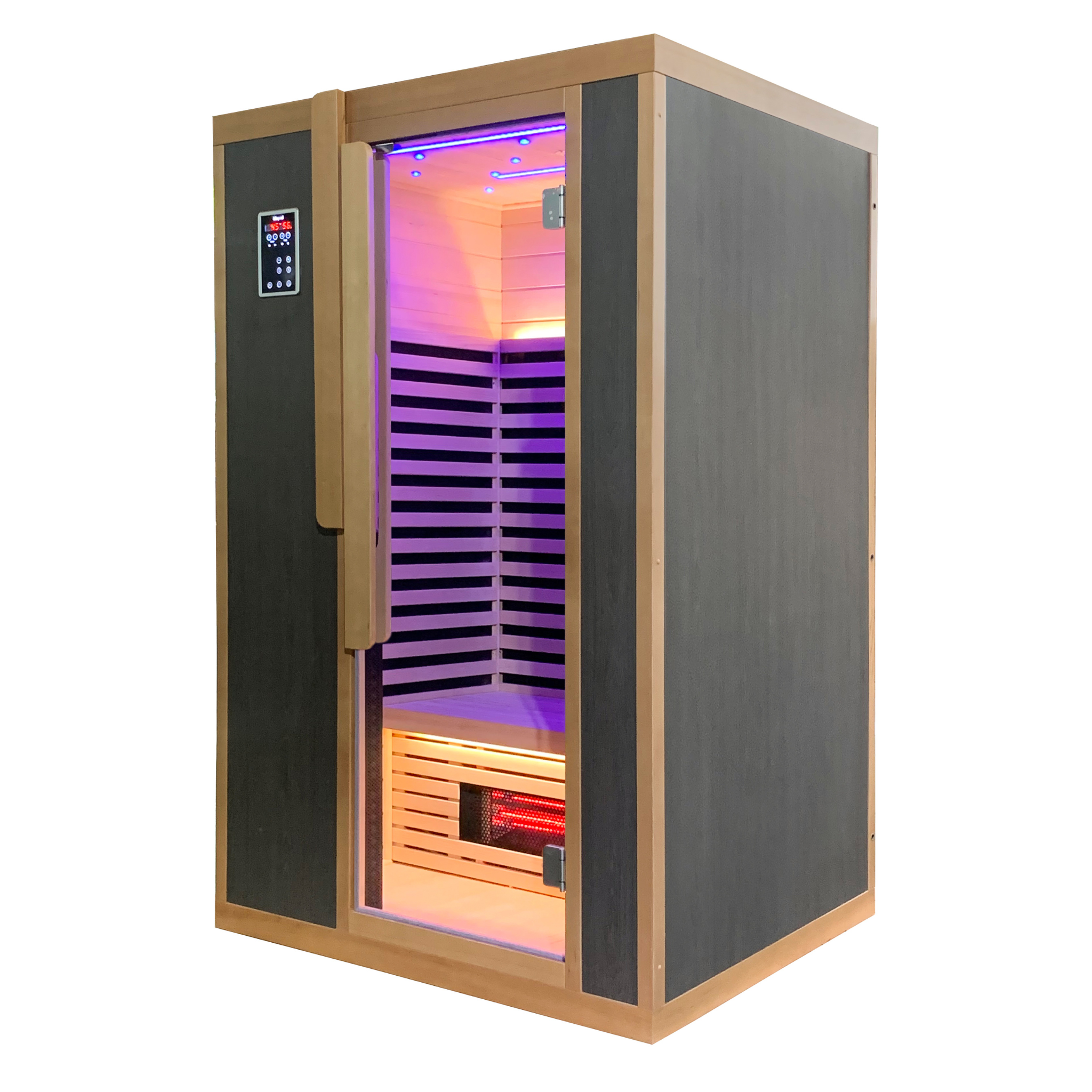 Blisspod Bergen Deluxe Sauna — 2-Person Full Spectrum Infrared + Red Light System (Low EMF)