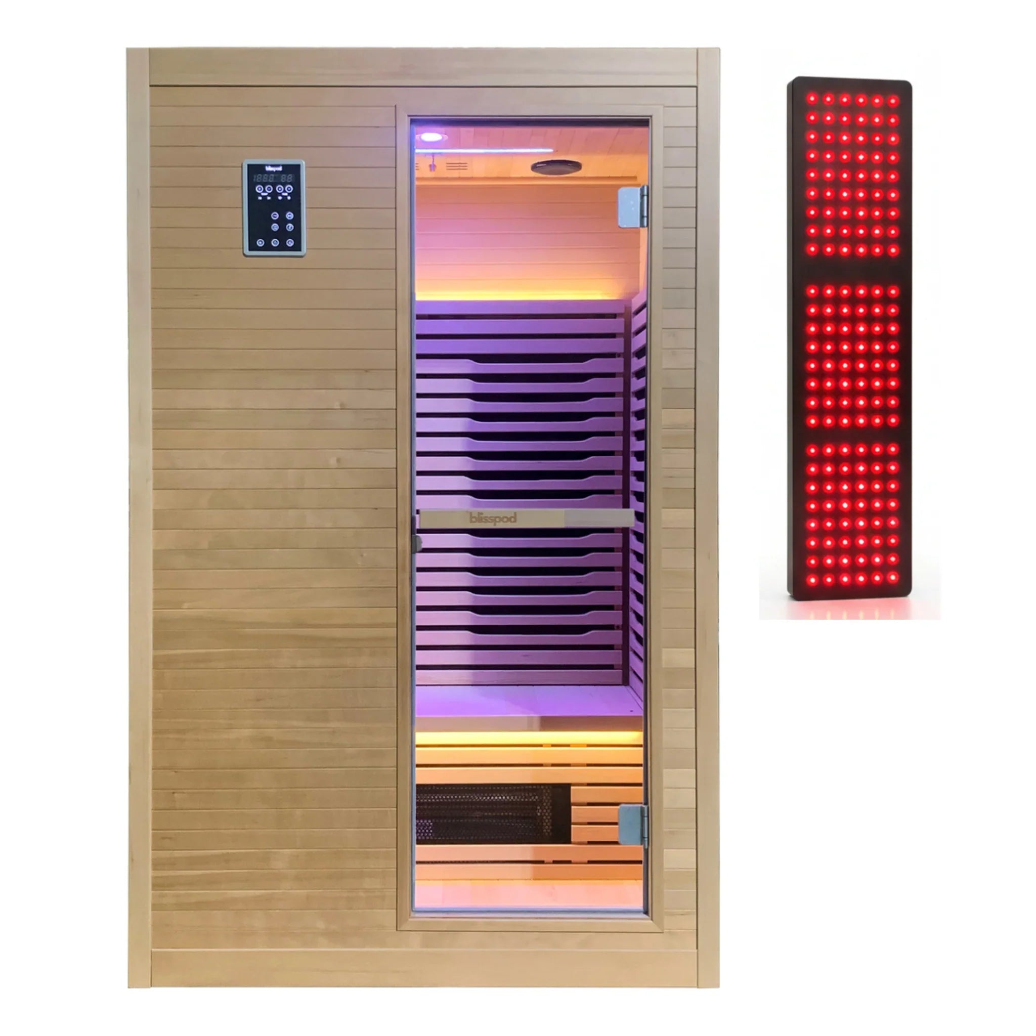 Blisspod Helsinki Deluxe Sauna — 2-Person Full Spectrum Infrared + Red Light System
