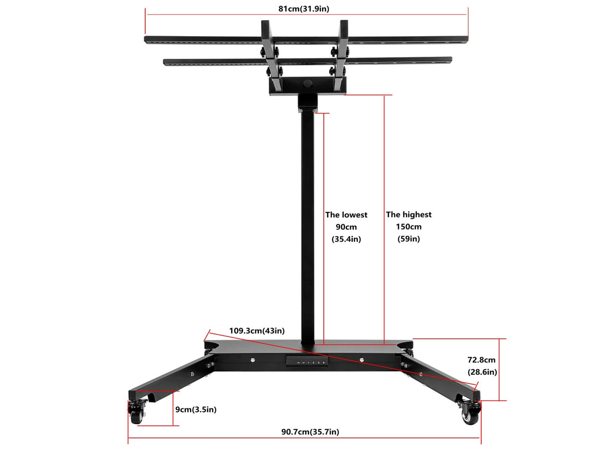 EXESAS Powered Horizontal and Vertical Rolling Panel Stand