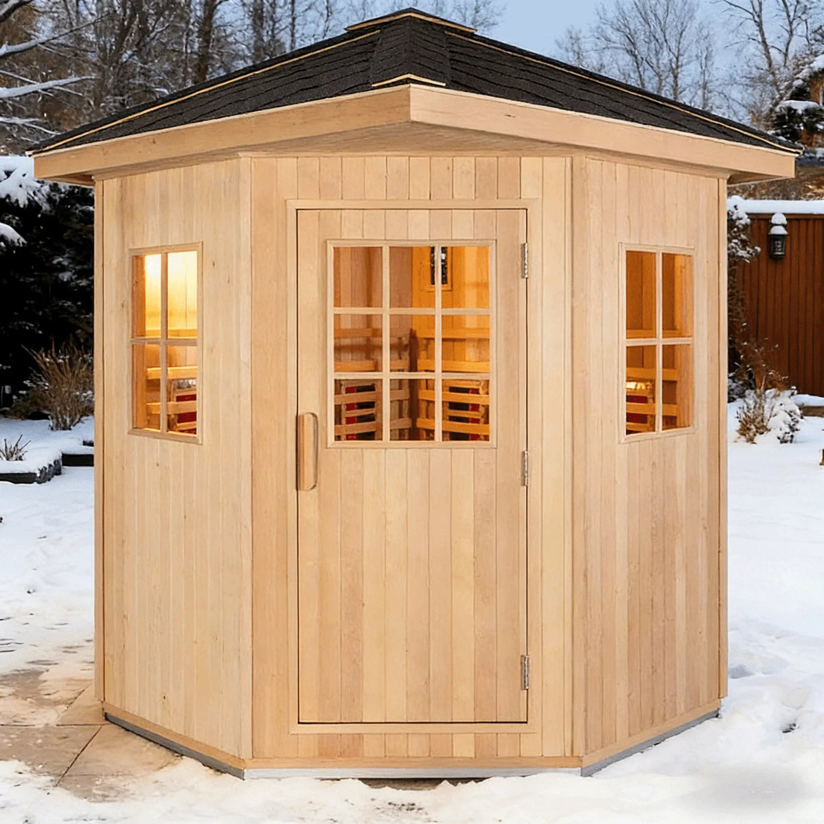 Panoramic Outdoor Sauna Rooms - Multiple Configurations Available