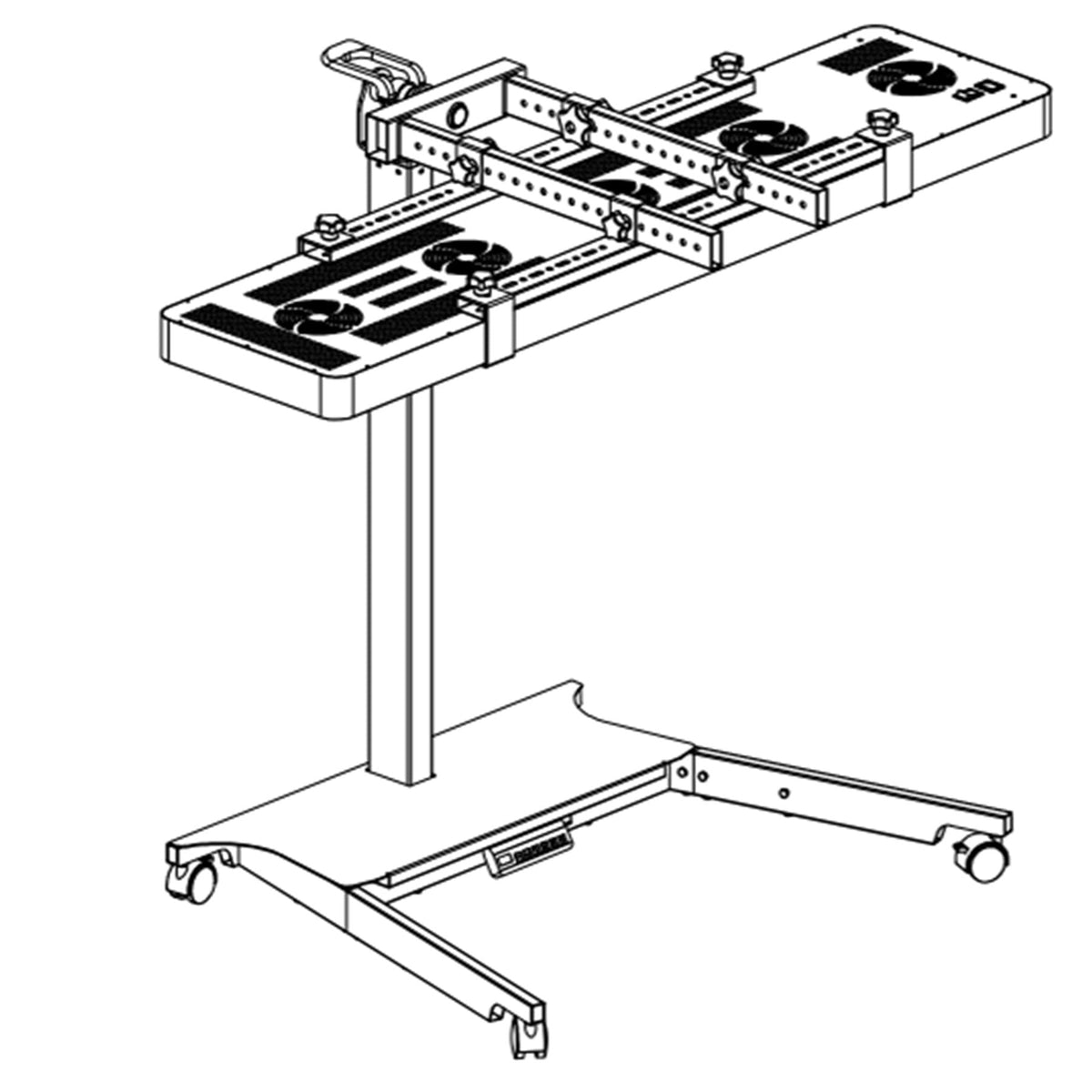 EXESAS Powered Horizontal and Vertical Rolling Panel Stand