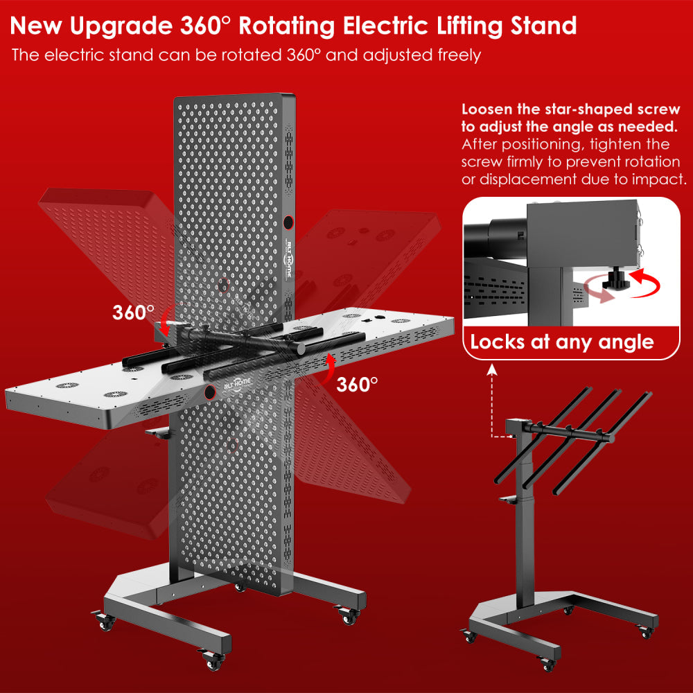 Red Light Therapy Panel -Total Spectrum ELITE (Full Body System and Electric Stand)