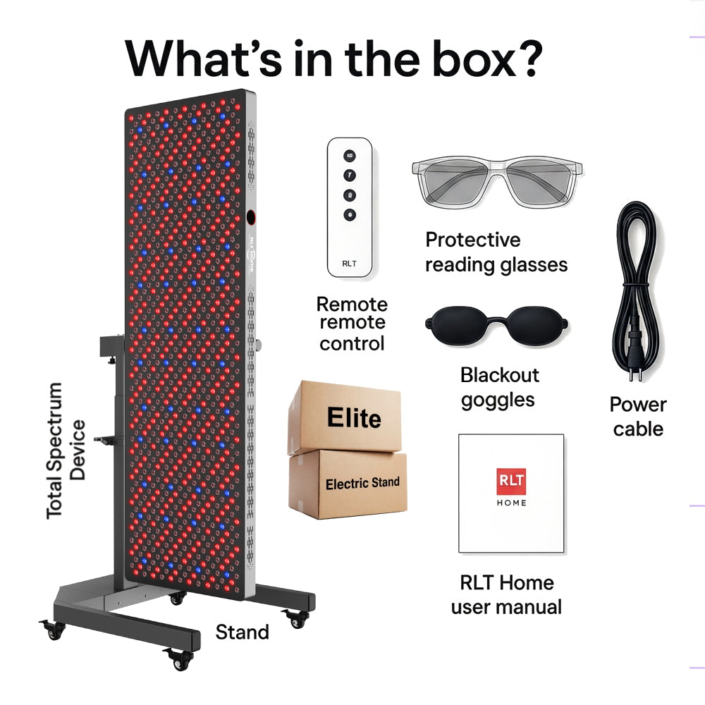 Red Light Therapy Panel -Total Spectrum ELITE (Full Body System and Electric Stand)