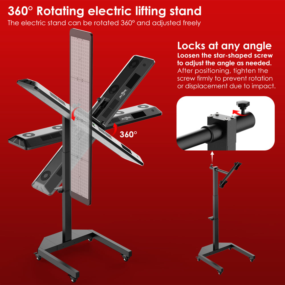 Red Light Therapy Panel -Total Spectrum ULTRA (Full Body System + Electric Stand)