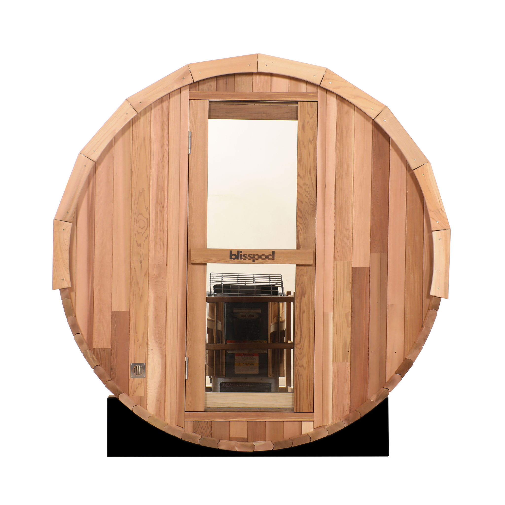 Blisspod Prague Barrel Sauna — 4–6 Person Outdoor Cedar Steam Sauna