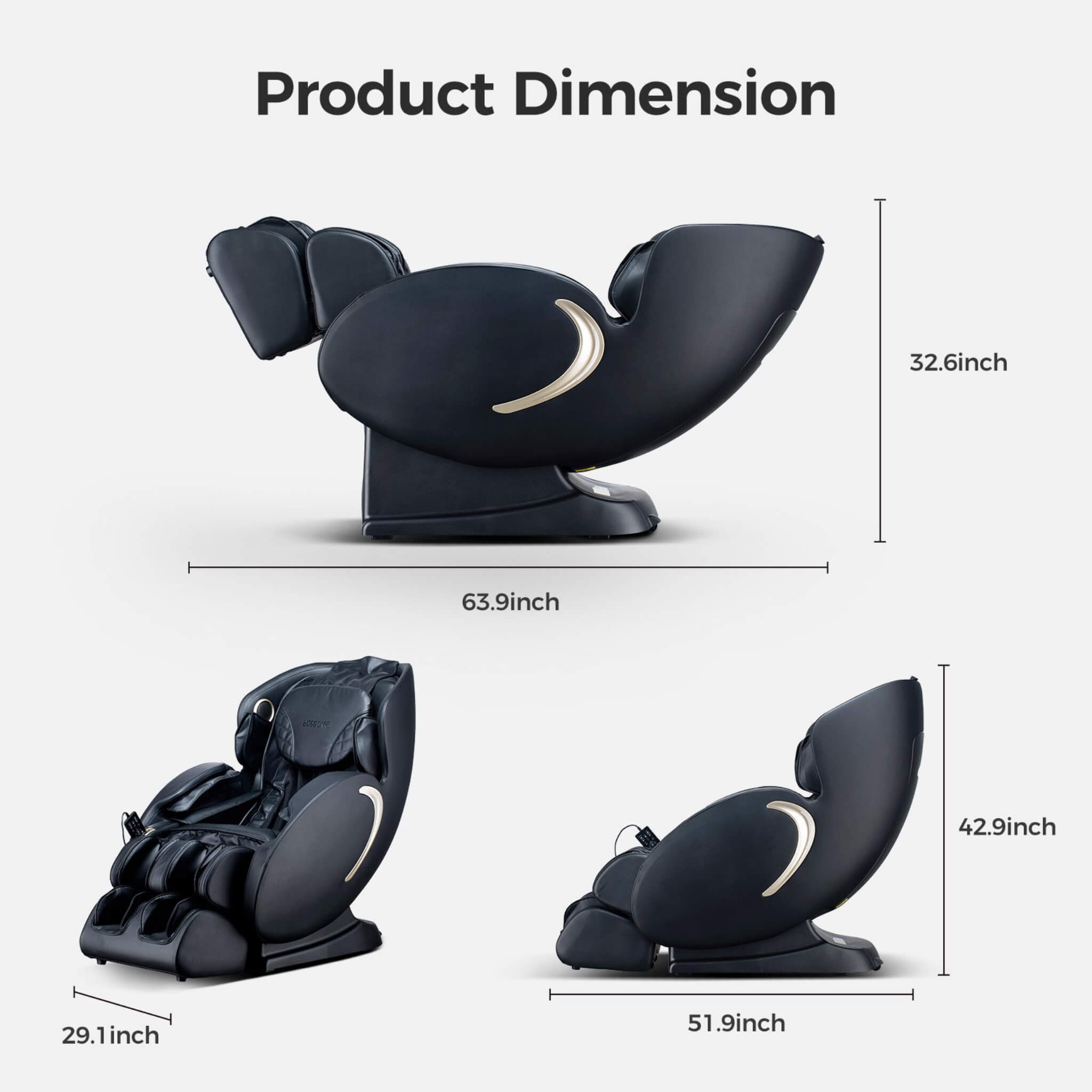 Bosscare 3D Zero-Gravity Massage Chair With App Control
