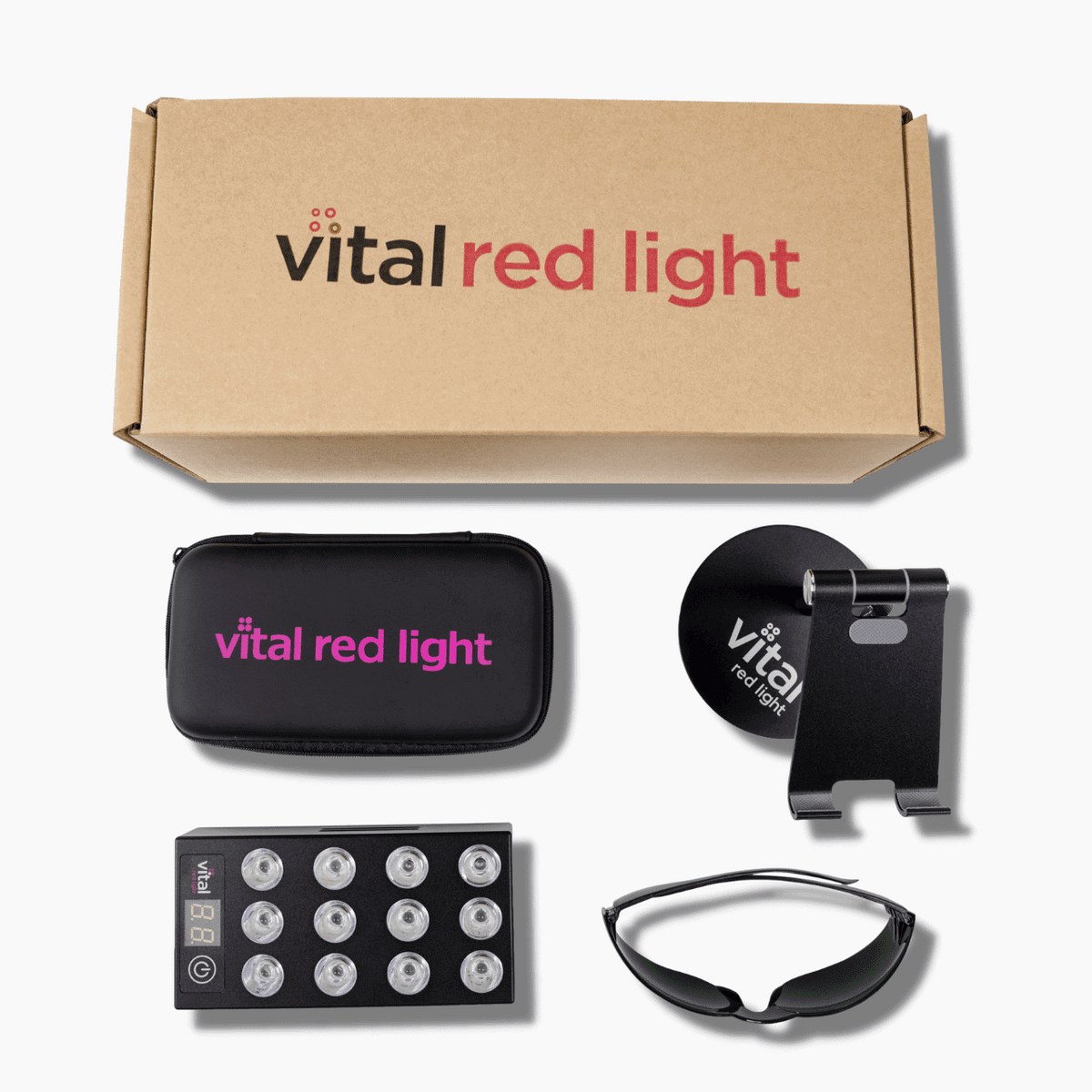 Vital Charge Portable Red Light Therapy Device – Rechargeable Handheld Red & Near-Infrared Light