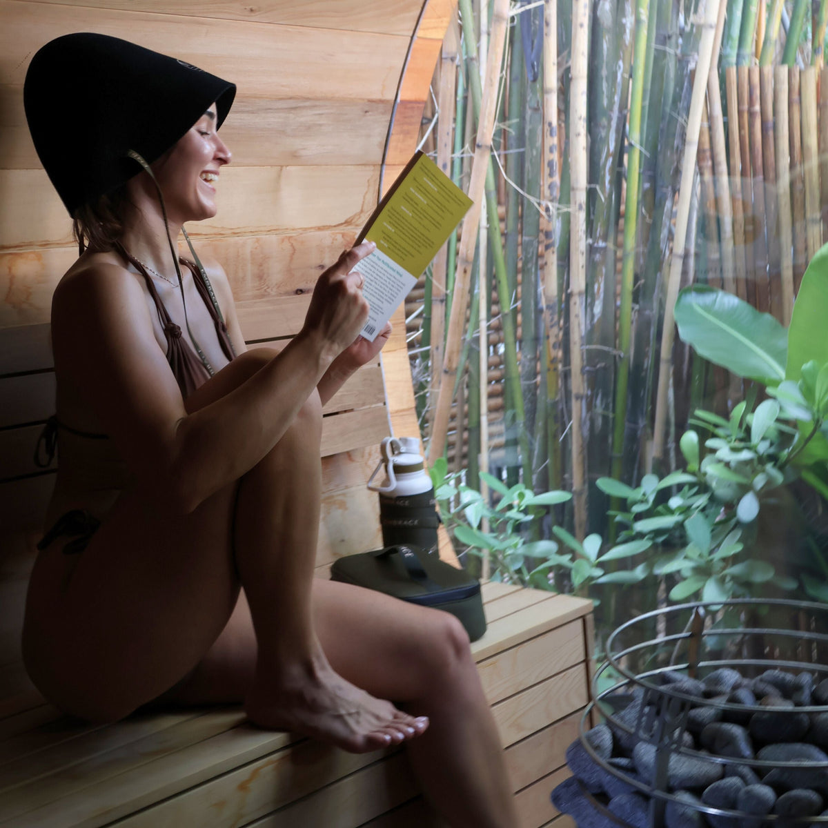 Embrace The Heat Sauna Hat – 100% Australian Wool Heat Protection
