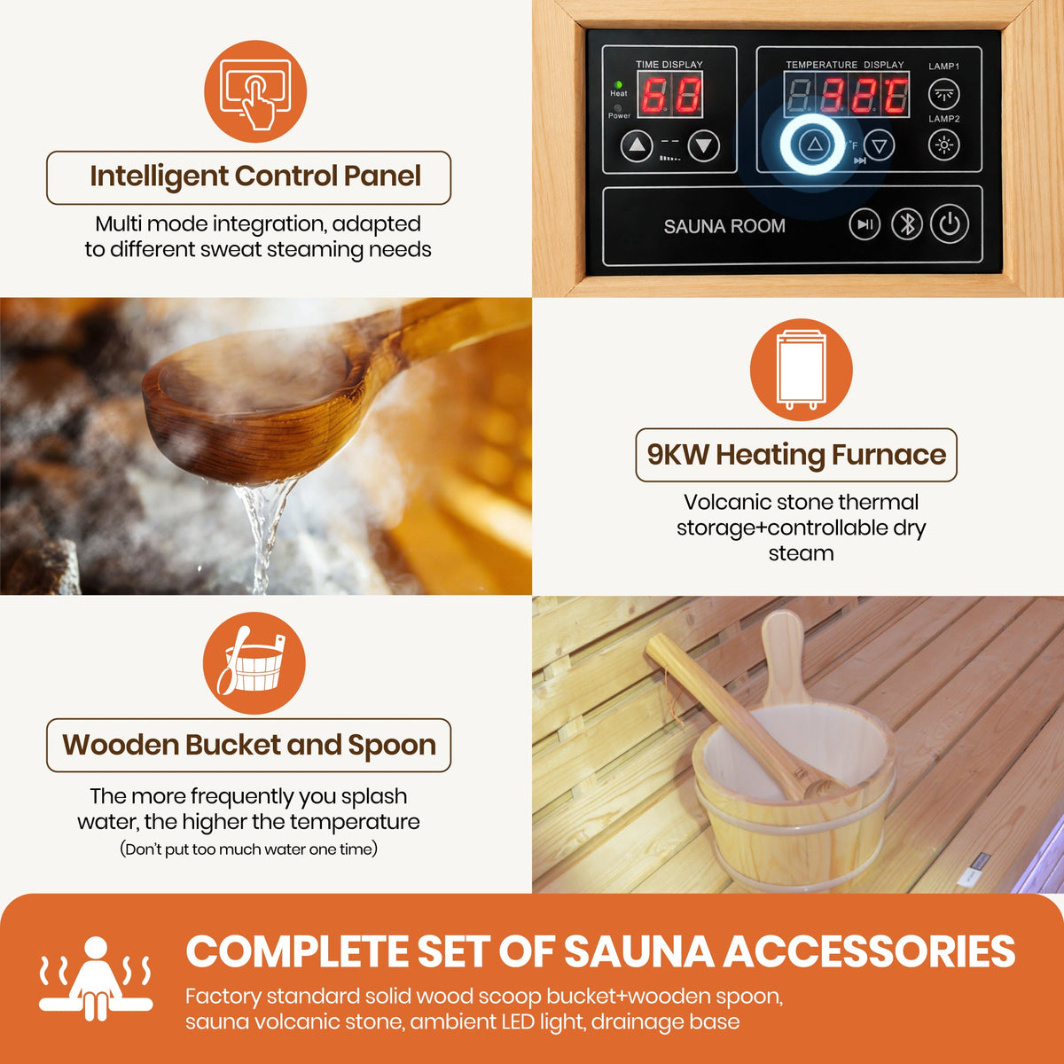 Finnish Carbonized Spruce Outdoor Sauna Barrel