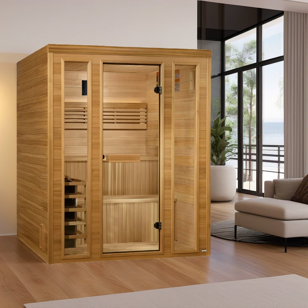 Golden Designs Engelberg Edition 6-Person Traditional Steam Sauna - Premium Clear Cedar