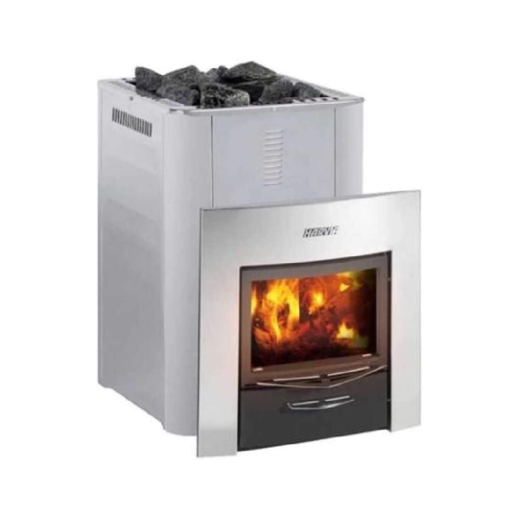 Harvia Duo Series Stainless-Steel Wood-Burning Sauna Stove