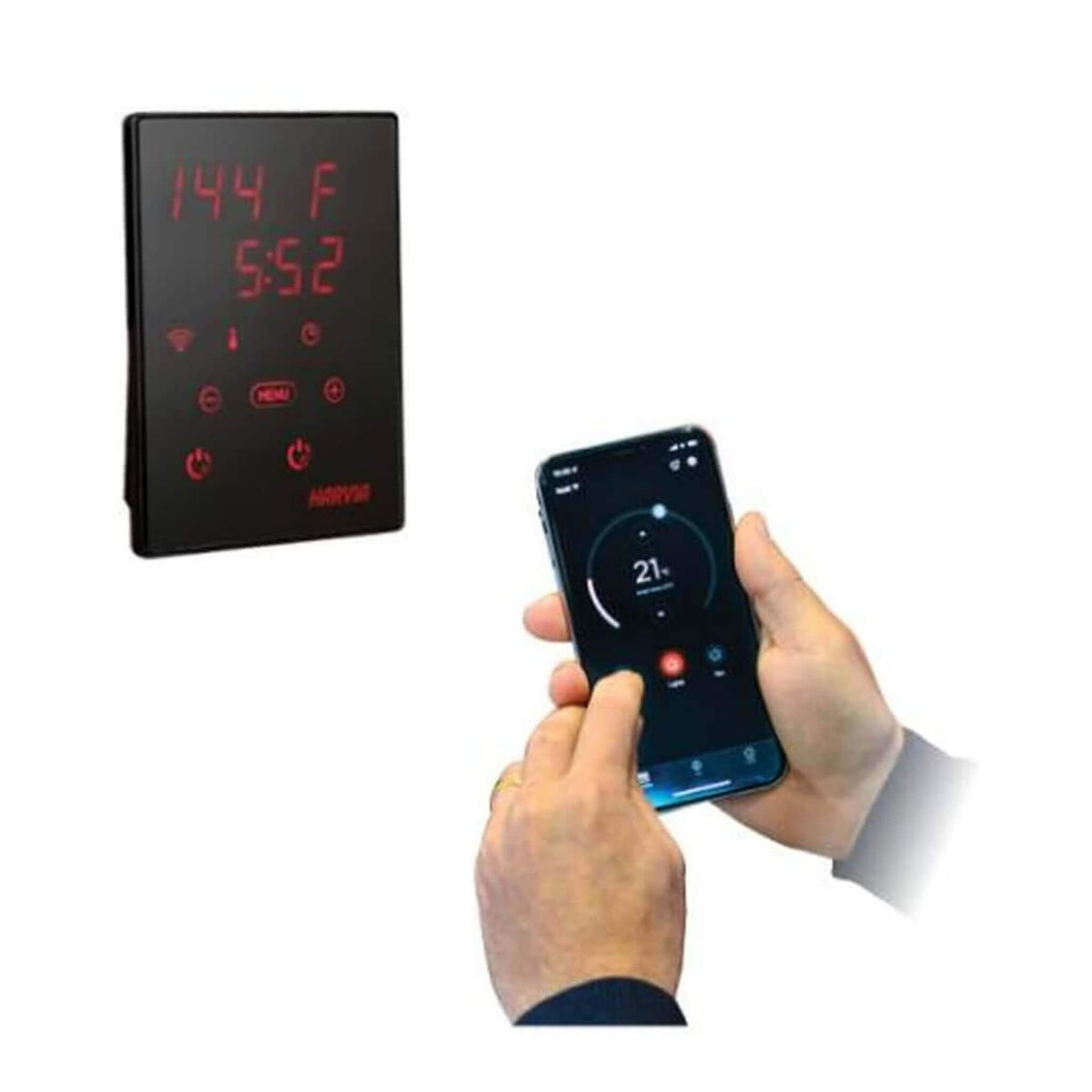 Harvia KIP UL Certified Electric Sauna Heater With Xenio CX170 Digital Control, WiFi Remote Control & Sauna Stones