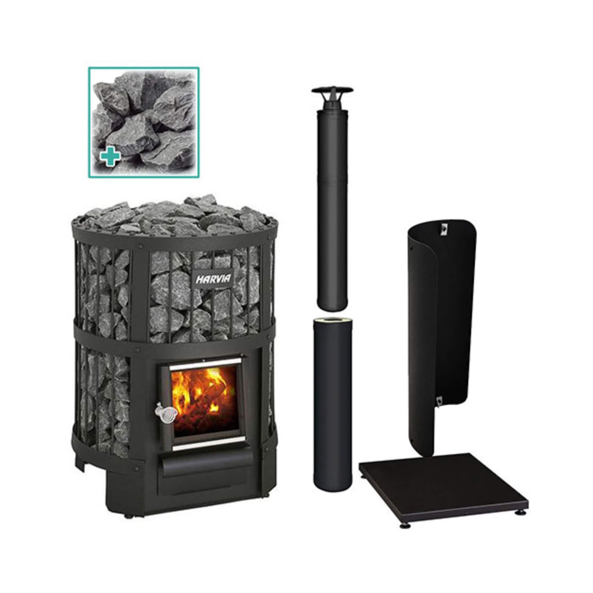 Harvia Legend 150 16 kW Wood-Burning Sauna Stove Package