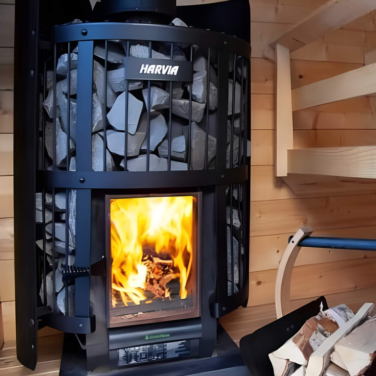 Harvia GreenFlame Legend 240 Wood-Burning Sauna Stove