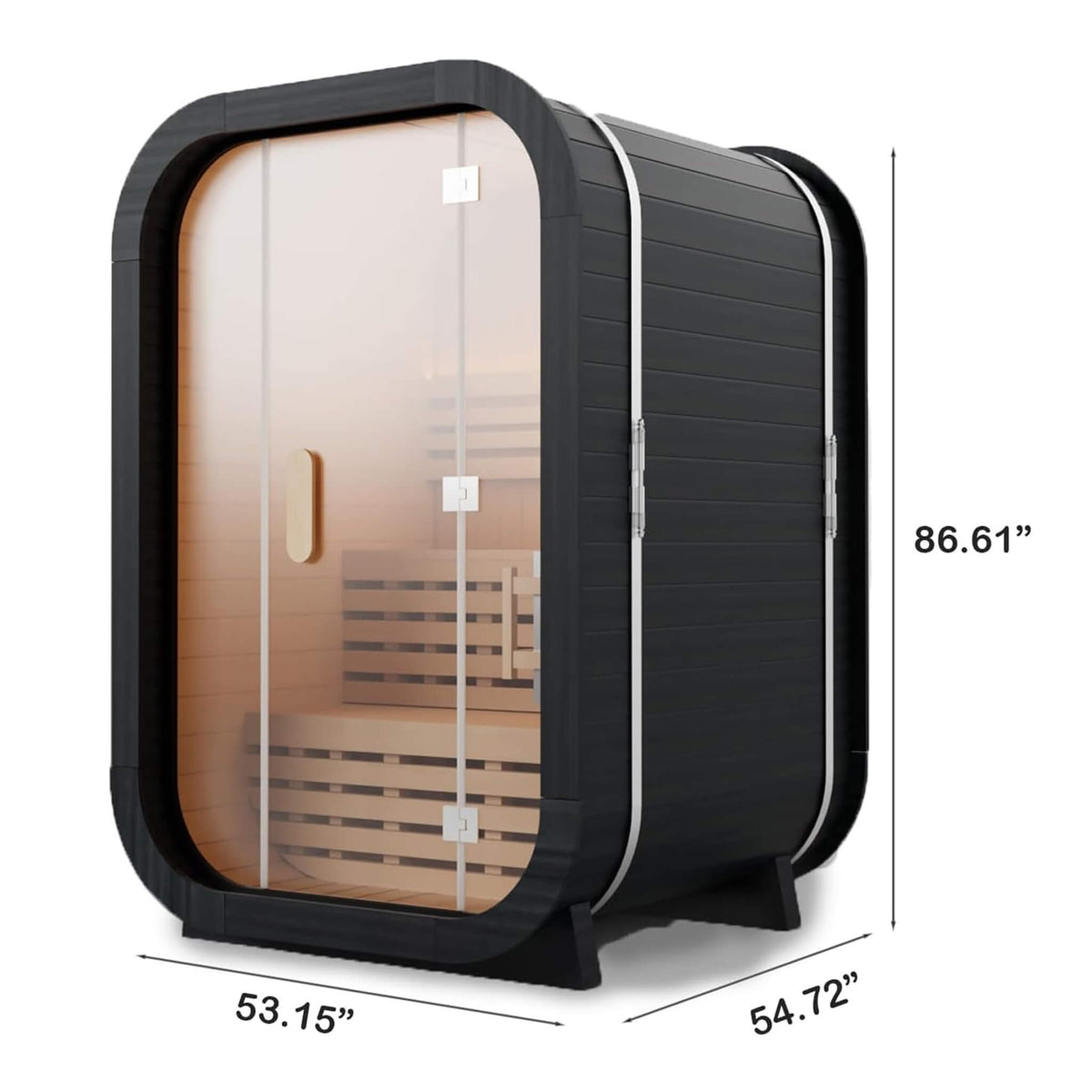 Thermora Lund 2-Person Outdoor Cube Sauna With 4.5 kW Heater
