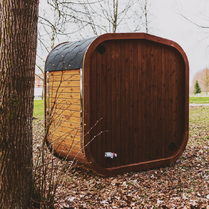 Outdoor Sauna — Mande Series (Compact ThermoWood Backyard Sauna System)