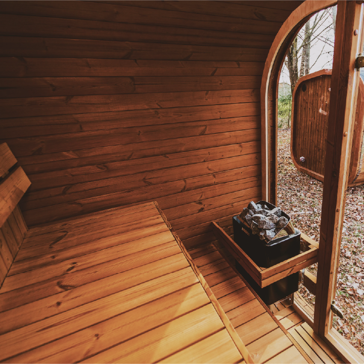 Outdoor Sauna — Mande MW20 Series (ThermoWood Luxury Backyard Sauna)