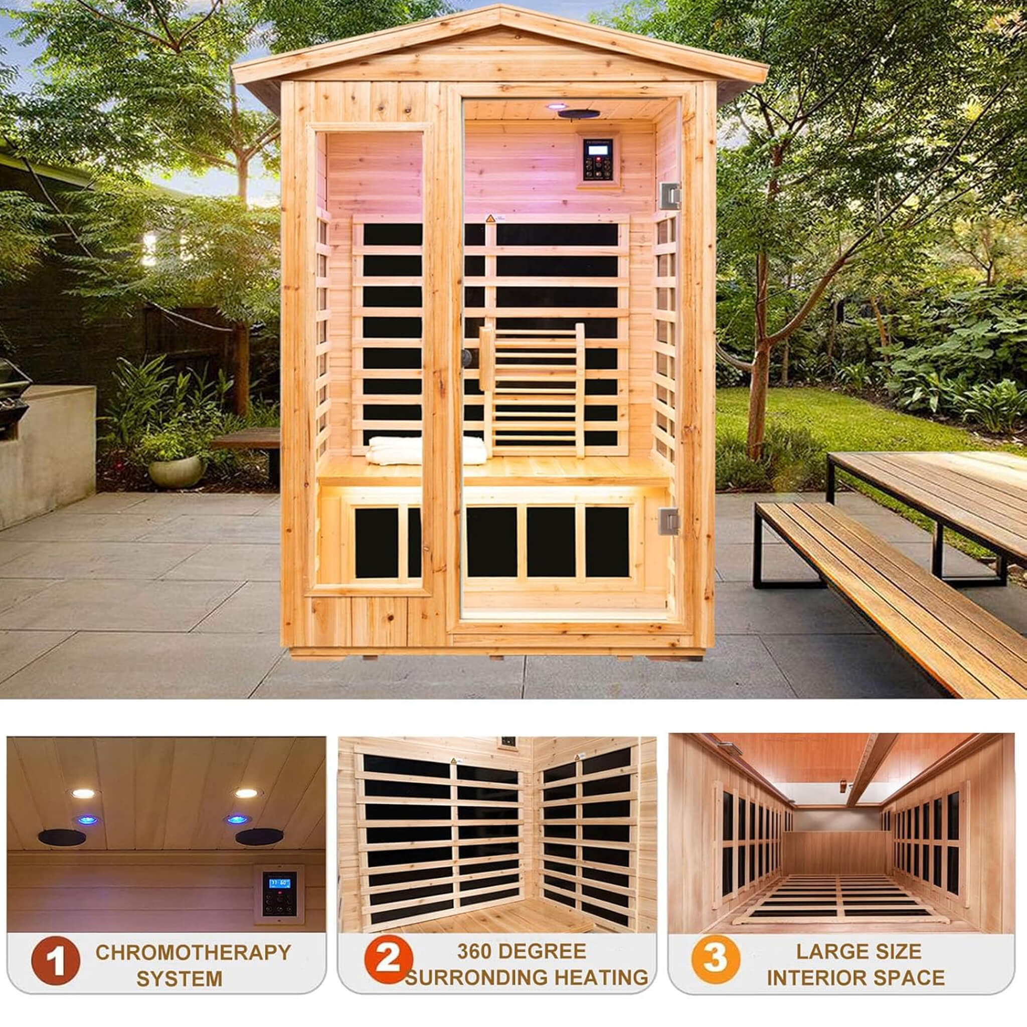 Thermora Zorin 2-Person Low-EMF Far-Infrared Sauna