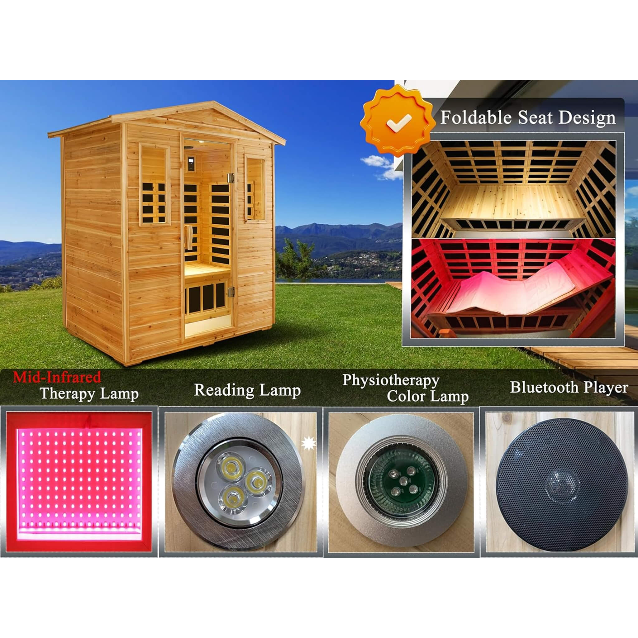 Thermora Kora 3-Person Outdoor Full-Spectrum Infrared Sauna