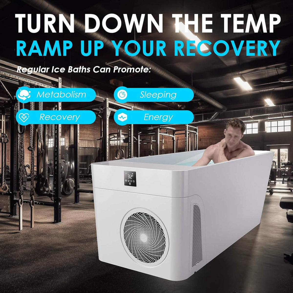 Smart Cold Plunge Tub with Chiller – All-in-One App-Controlled Ice Bath