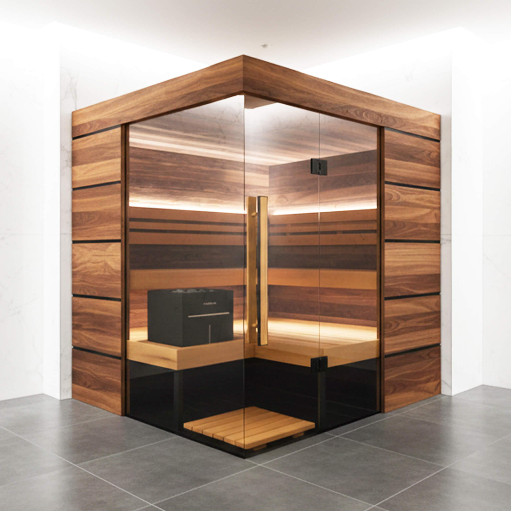 ThermaSol Astra Sauna Cabin - Corner Glass Design (4-Person)