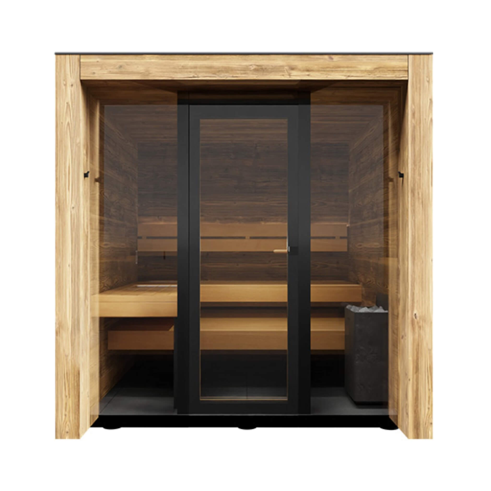 ThermaSol Fortis Outdoor Sauna Cabin - 4-person Architectural Sauna
