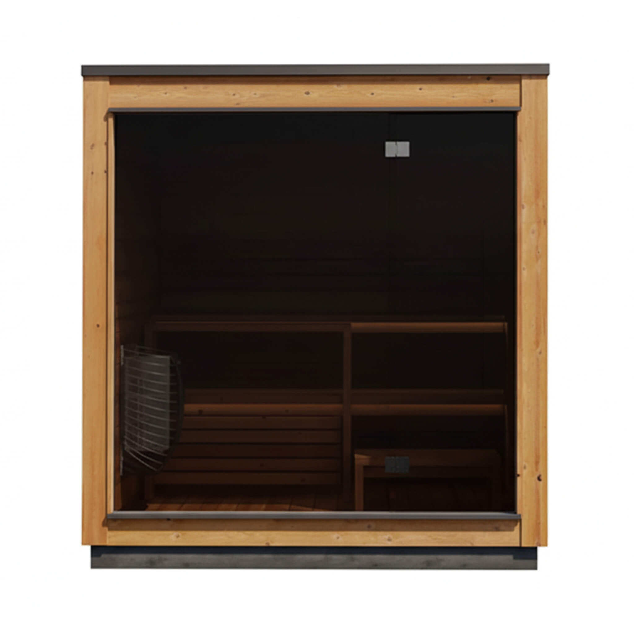 ThermaSol Nordic Dawn Outdoor Sauna Cabin - 4-Person Glass Front Sauna