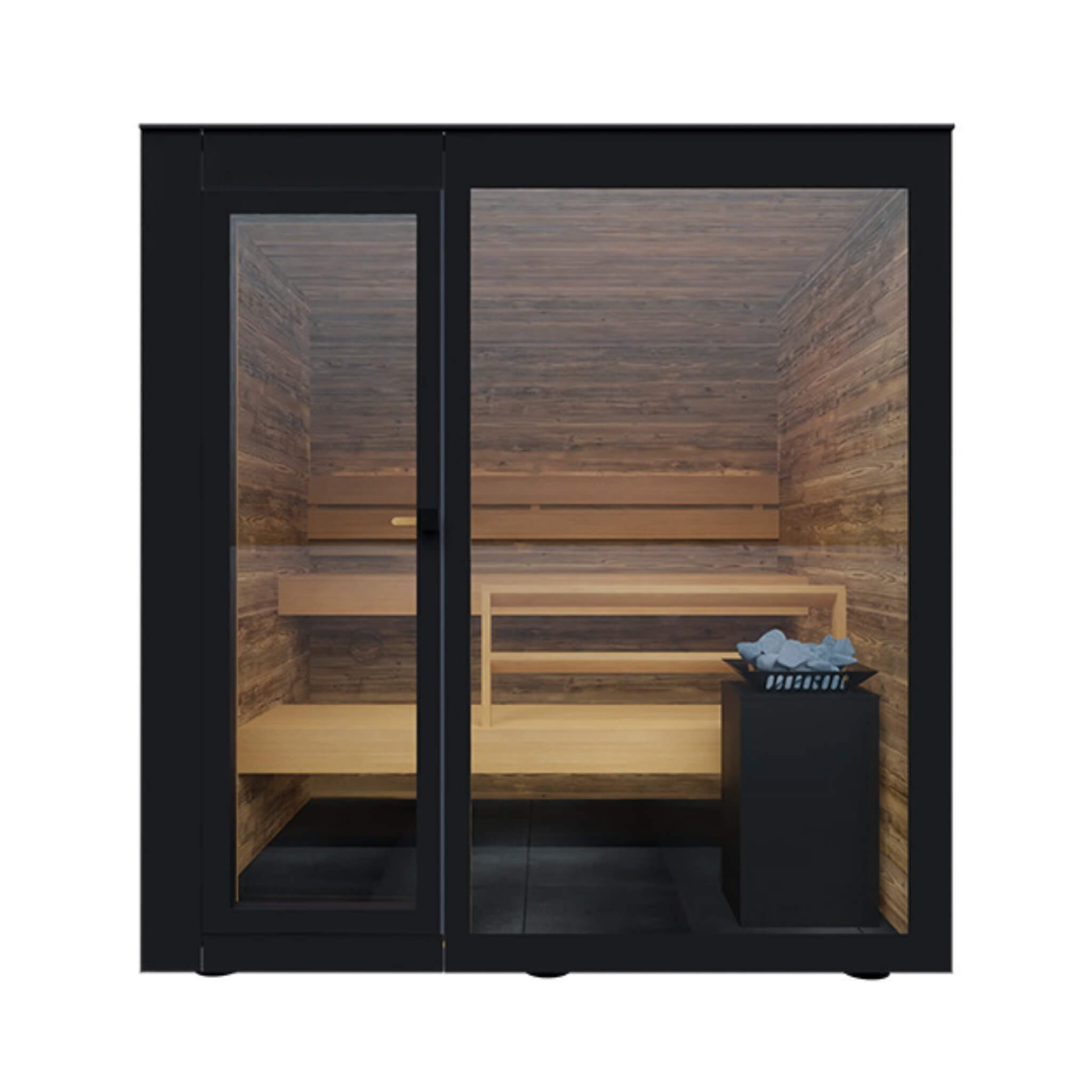 ThermaSol Spectra Outdoor Sauna Cabin - Architectural Glass Sauna (4-Person)