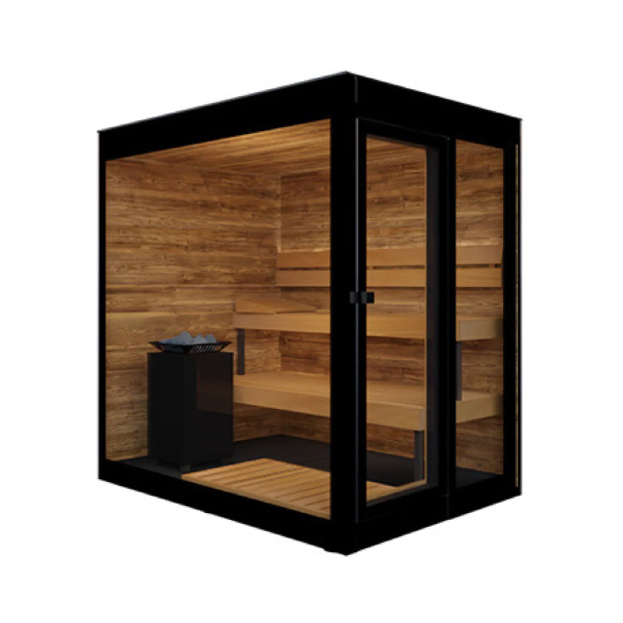 ThermaSol Vera Outdoor Sauna Cabin - Compact Mirrored Glass (3-Person)