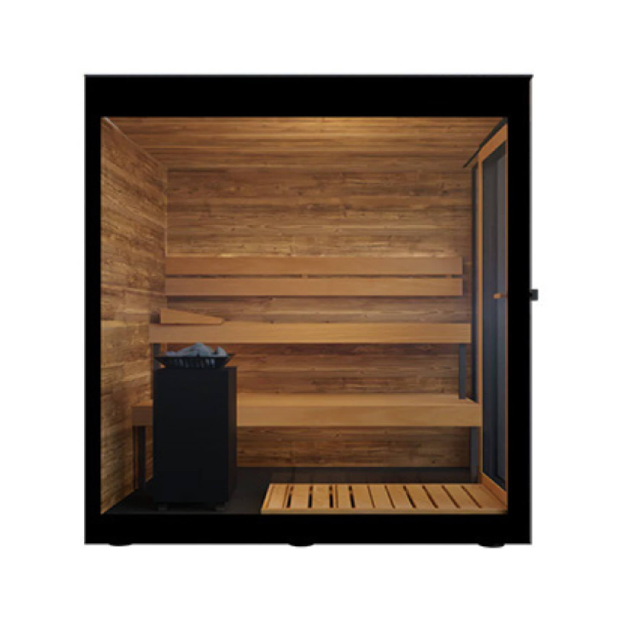 ThermaSol Vera Outdoor Sauna Cabin - Compact Mirrored Glass (3-Person)