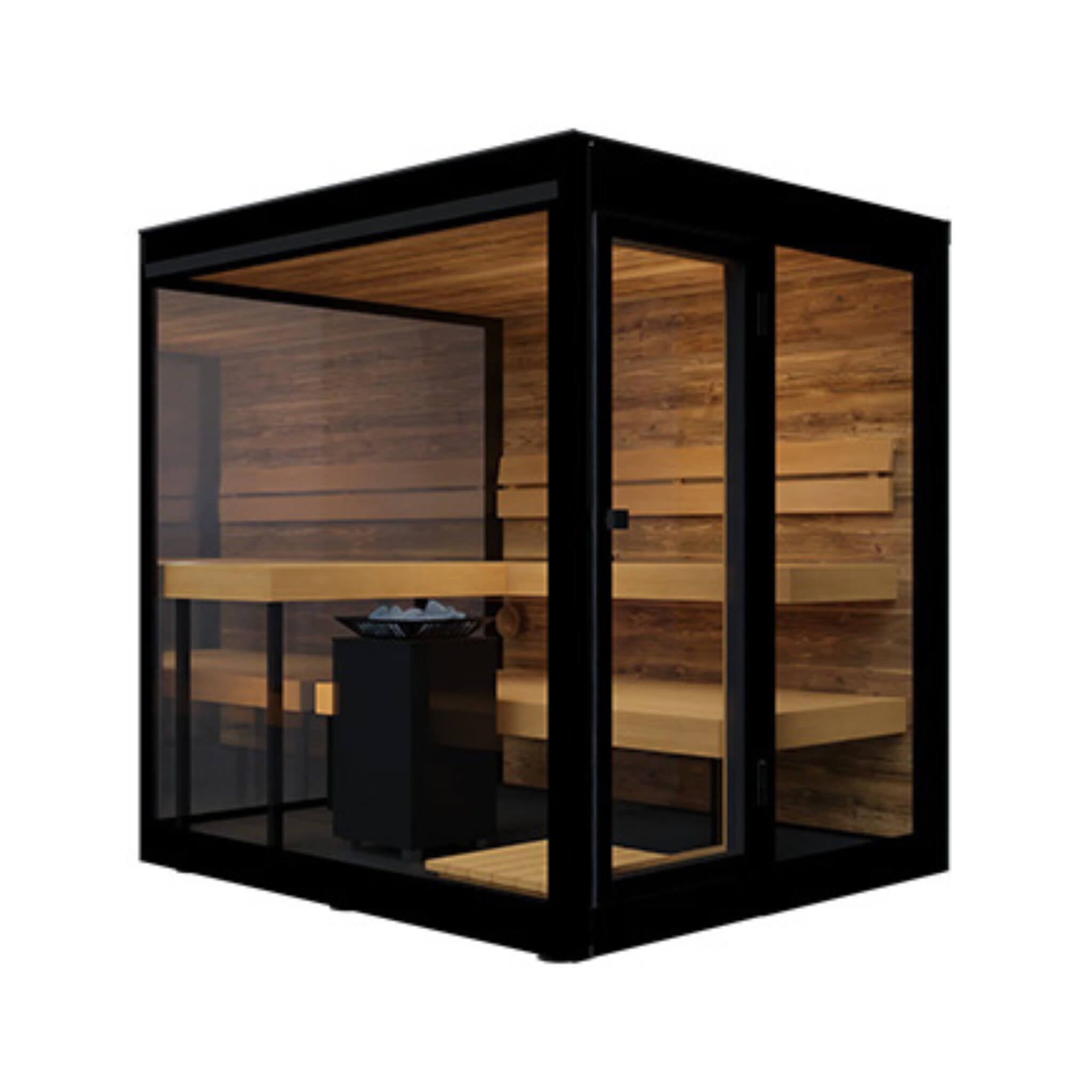 ThermaSol Vue Outdoor Sauna Cabin - Mirrored Glass (4-Person)