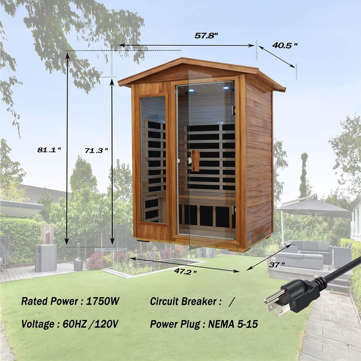 Thermora Ignis 2-Person Outdoor Infrared Sauna