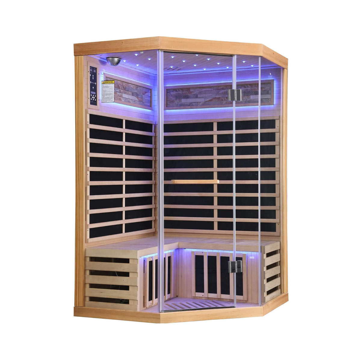 Thermora Premium 2-Person Infrared Sauna – Canadian Hemlock with Glass Front