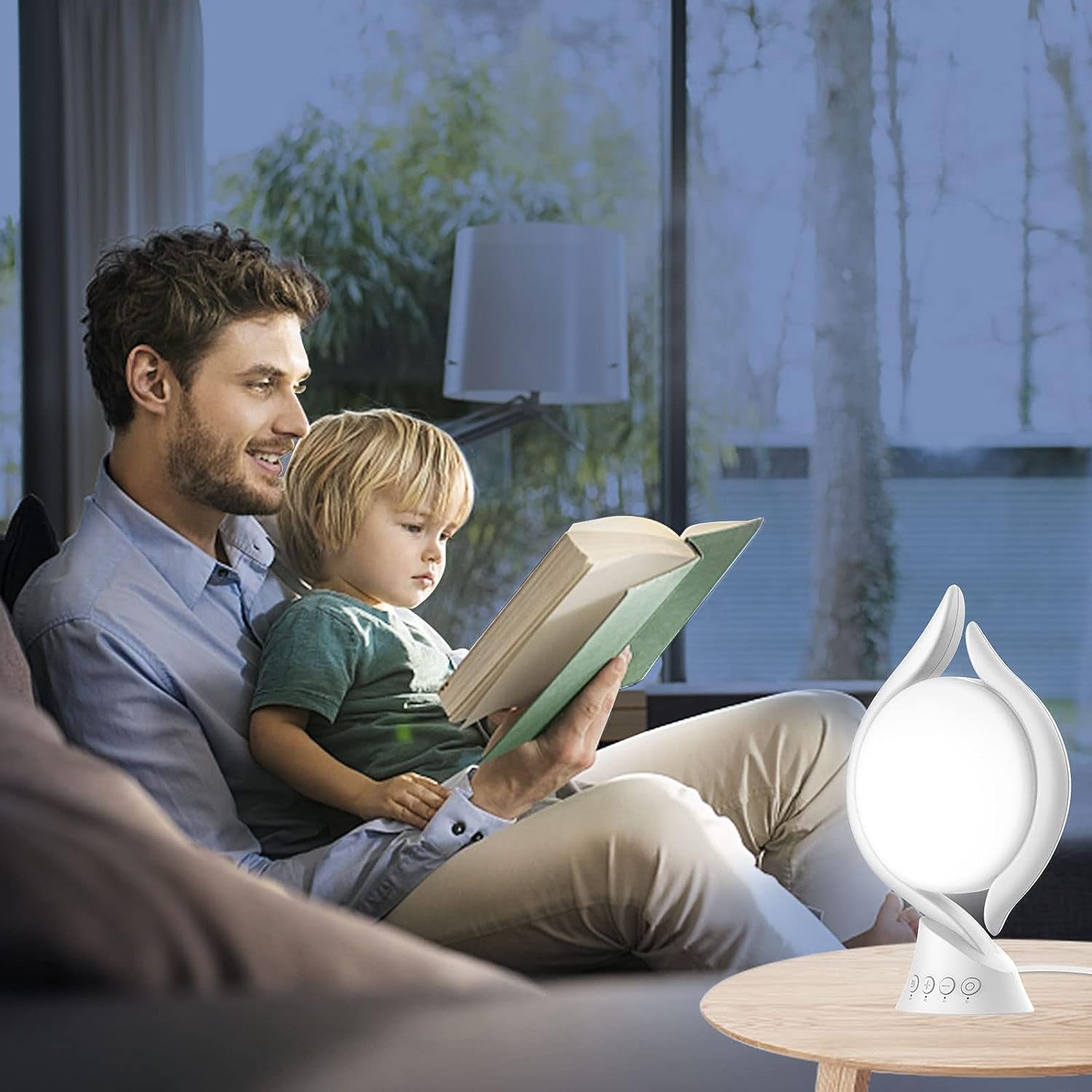 Light Therapy Lamp 10000 Lux, Uv-Free Therapy Light with 5 Brightness, 3 Color Temperature, 4 Timer, Memory Function, Full Spectrum, Bright Seasonal Sun Light Lamp for Bedroom, Office