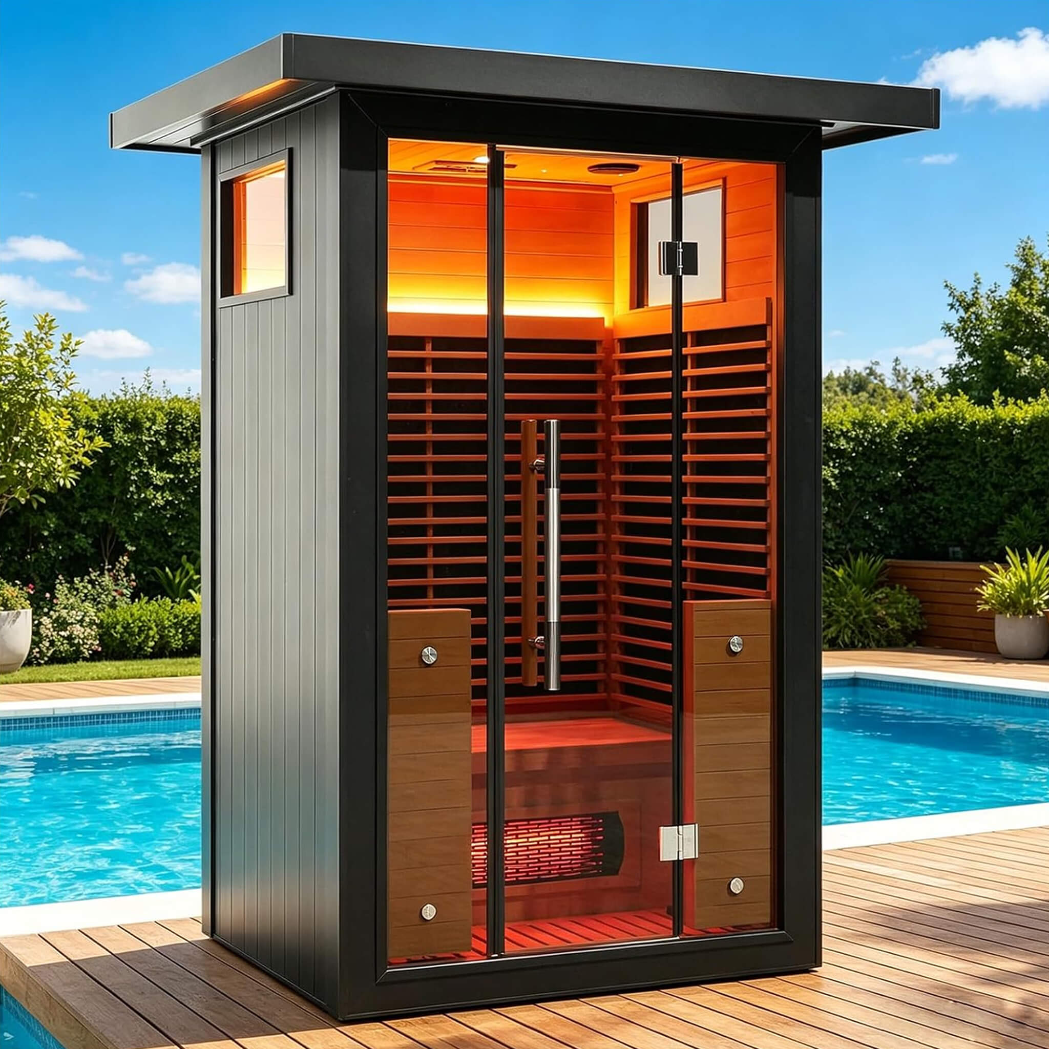 Thermora Lugano 2-Person Full-Spectrum Outdoor Sauna