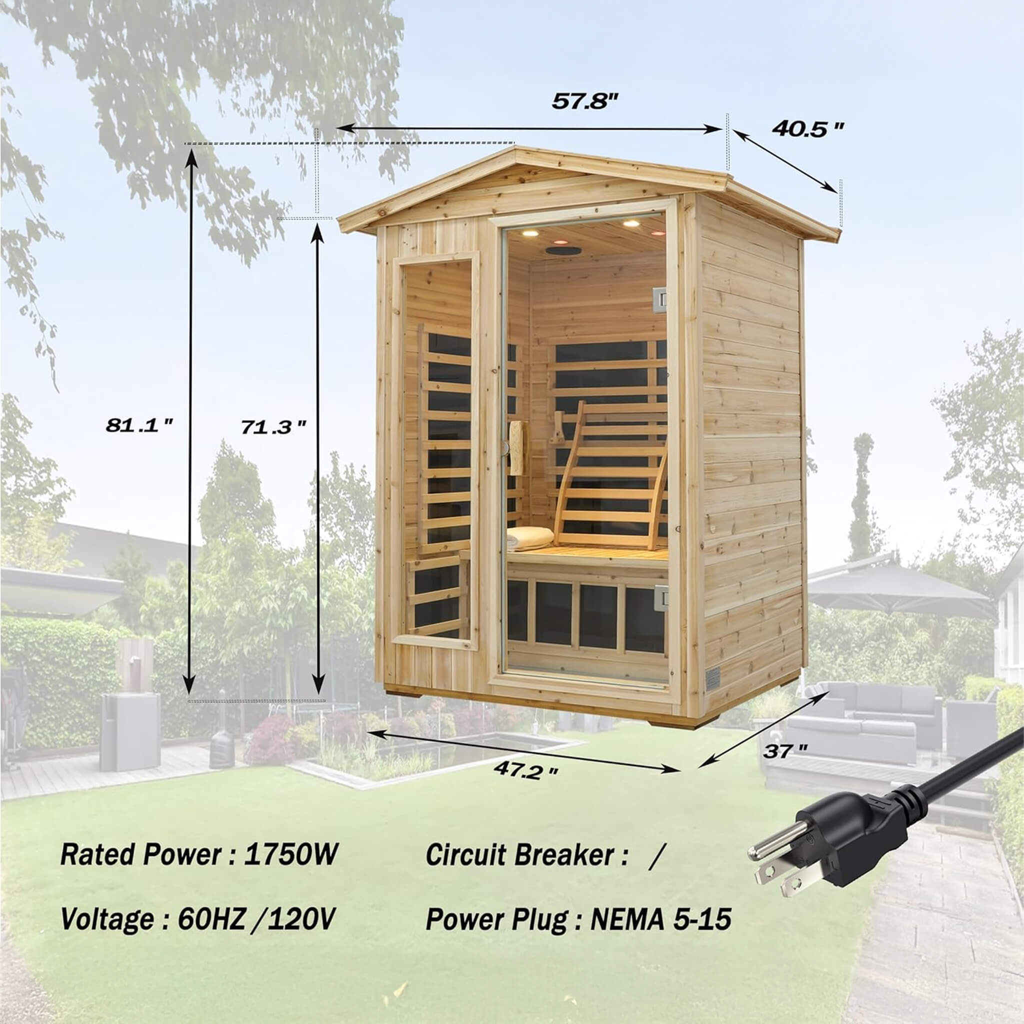 Thermora Vexa 2-Person Outdoor Infrared Sauna
