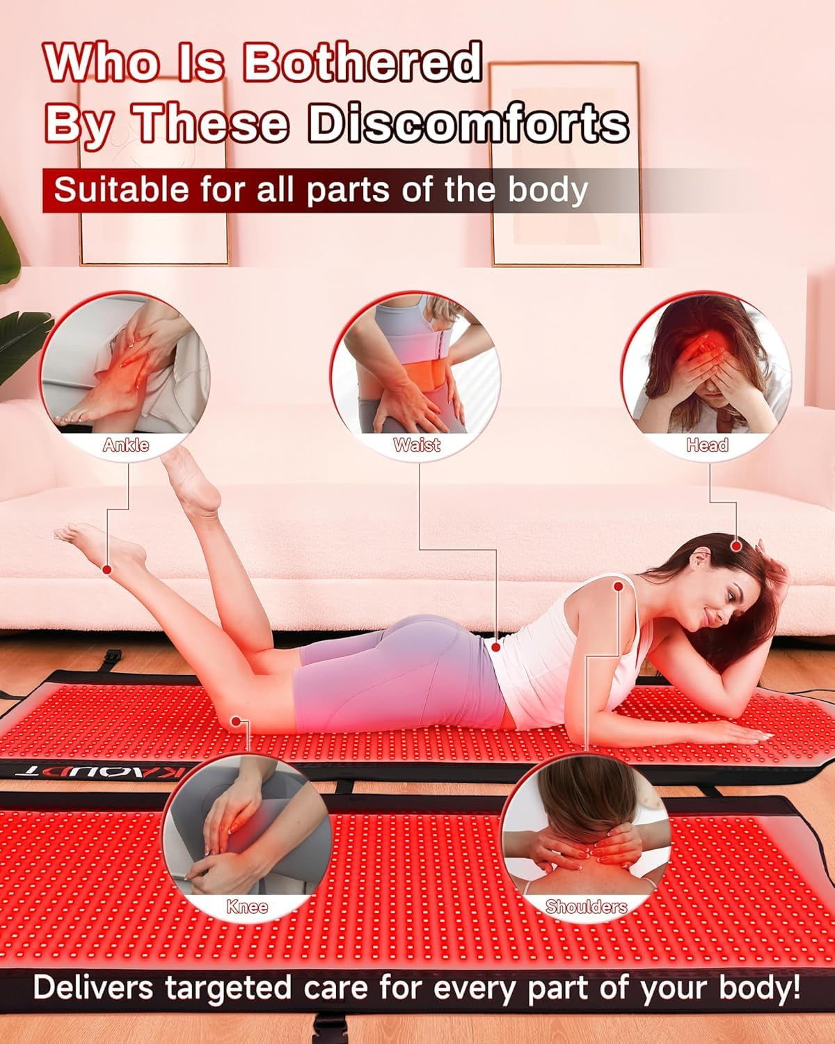 71''X 33'' Red Light Therapy Mat for Full Body Pain Relief, FSA&HSA Eligible Infrared Light Therapy Blanket for Home Use