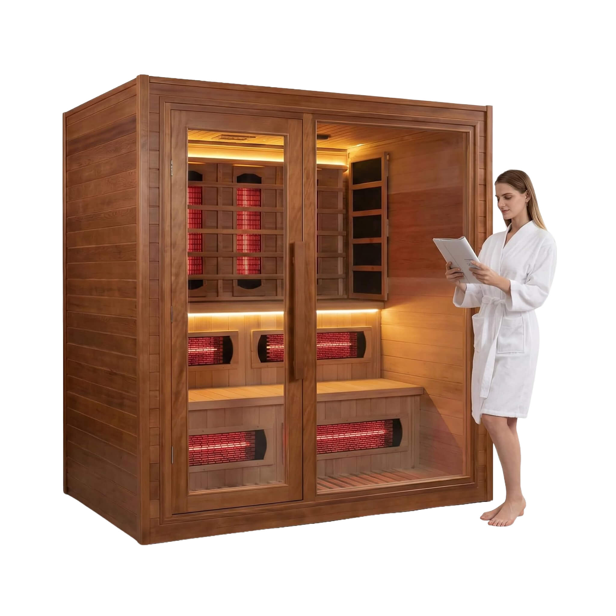 Rövia Elvaria 4-Person Hybrid Sauna With 6 kW Harvia Heater