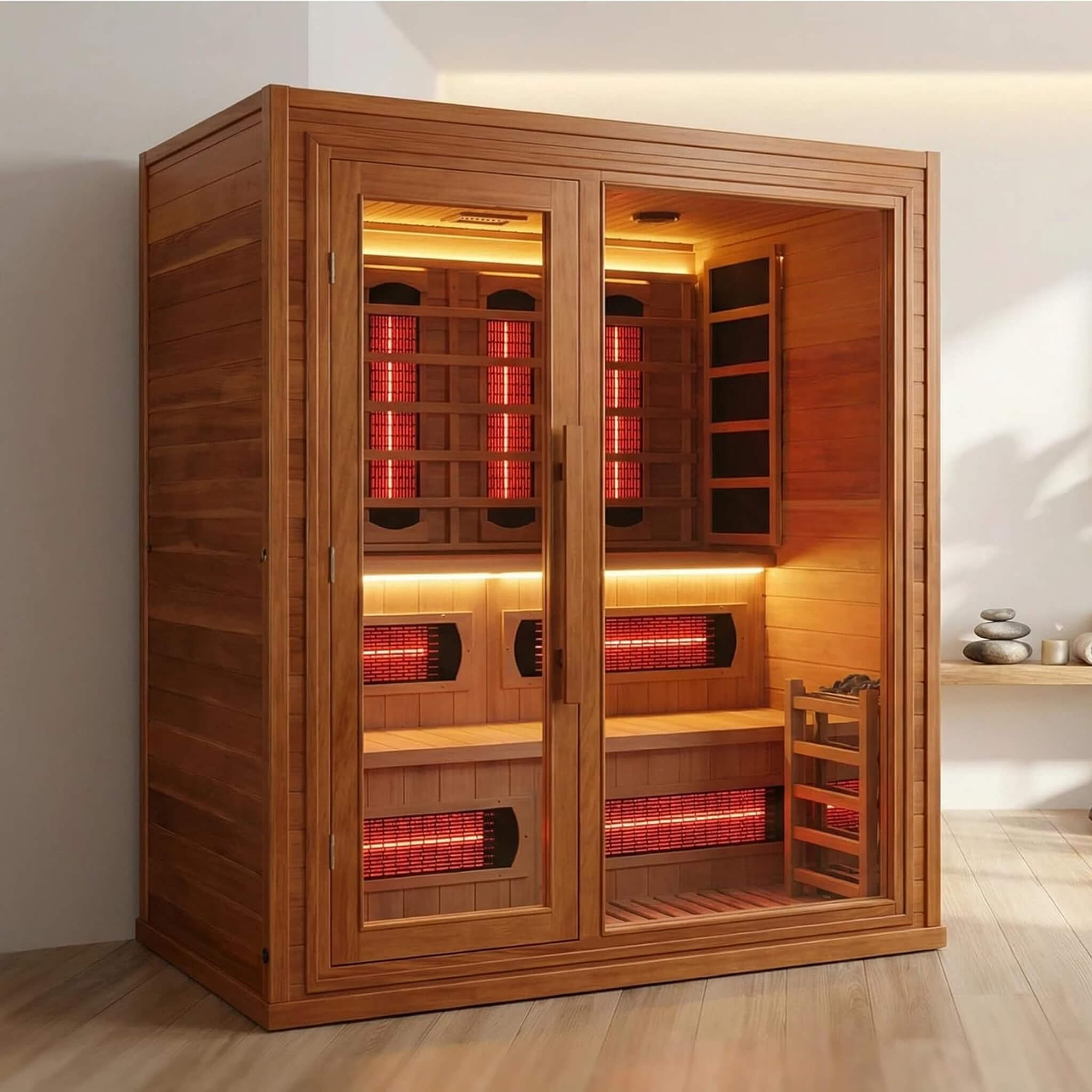 Rövia Elvaria 4-Person Hybrid Sauna With 6 kW Harvia Heater