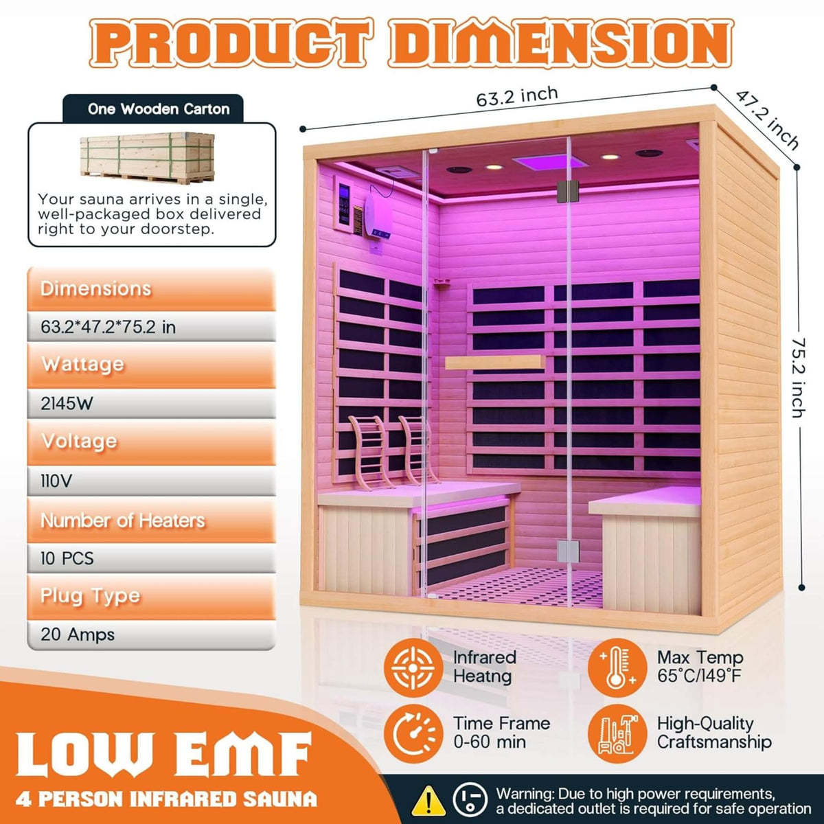 Thermora Seville 4-Person Infrared Sauna